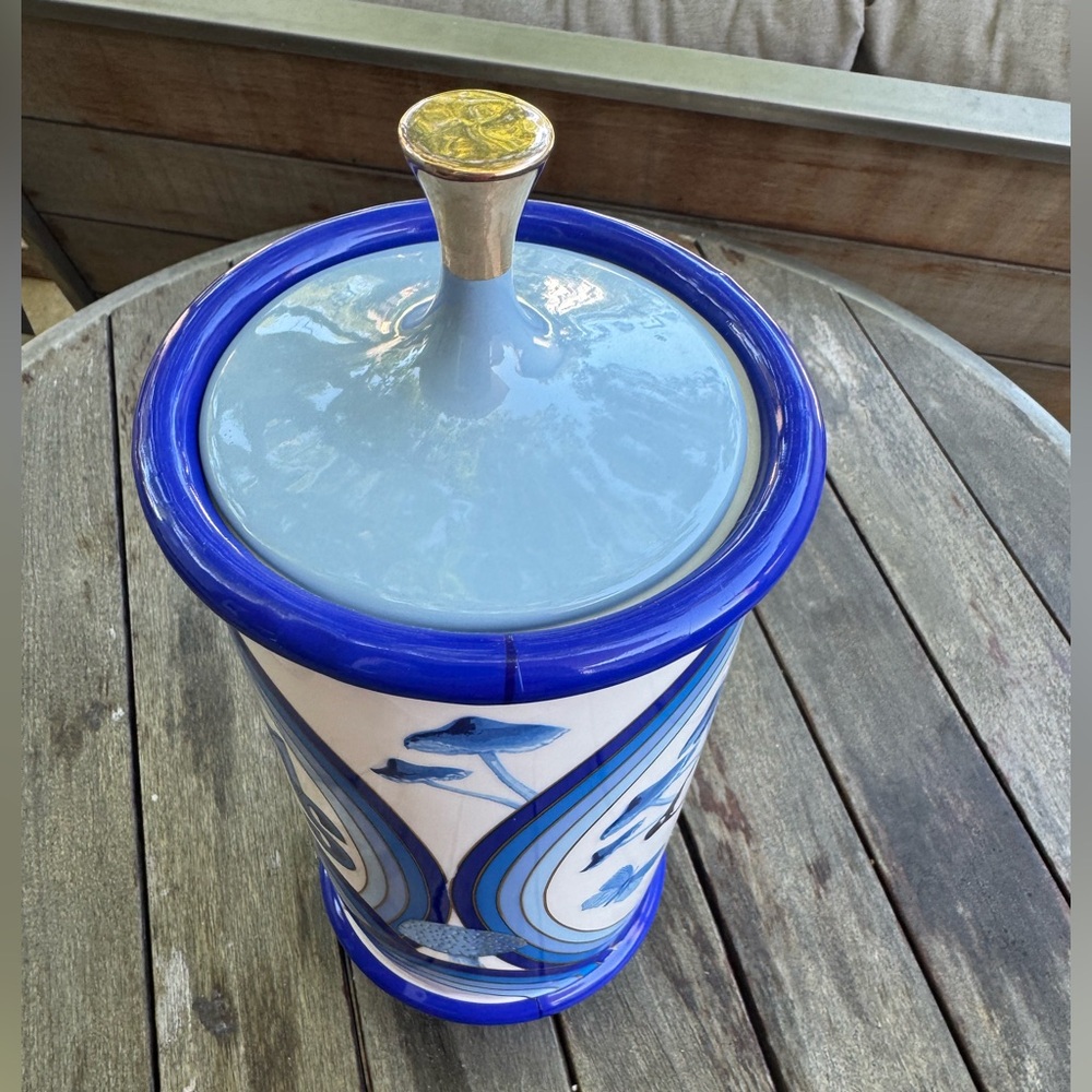 Jonathan Adler Ceramic Canisters ( 6" Dia, 14.5" H ) No. 1 of 2 - Picture 7 of 9